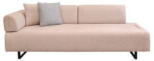 Canapea 3 locuri cu masuta laterala PWF-0595 material textil bej 220x90x80cm