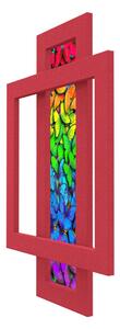 Calorifer decorativ colorat 600/900 mm COMBI GLASS (include kit de instalare)-RAL 3018 TEXT