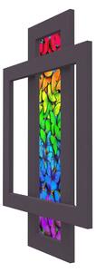 Calorifer decorativ colorat 600/900 mm COMBI GLASS (include kit de instalare)-RAL 4007 TEXT