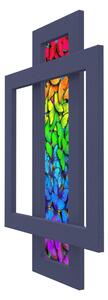 Calorifer decorativ colorat 600/900 mm COMBI GLASS (include kit de instalare)-RAL 5003 SOFT TEXT