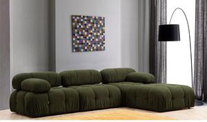 Canapea modulara Divine cu material textil de culoare verde 288/190x75cm