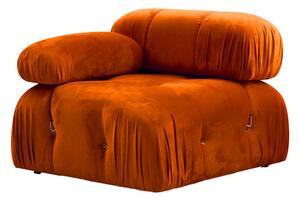 Canapea modulara Divine catifelata culoarea portocalie 288/190x75cm