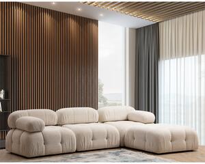 Canapea modulara Divine cu material textil de culoare crem 288/190x75cm