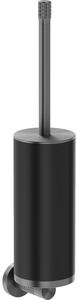 Mexen Triv, perie de toaletă de perete, negru mat / grafit mat, 70A33071-66B
