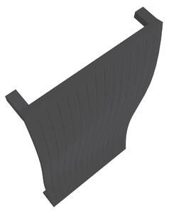 Calorifer decorativ colorat 600/1200 mm WAVE (include kit de instalare)-RAL 9005 MAT