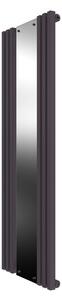 Calorifer decorativ colorat 535/1500 mm VERTICA D MIRROR (include kit de instalare)-RAL 4007 TEXT