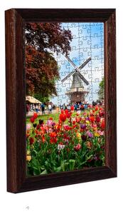 Amsterdam ramă puzzle nuc