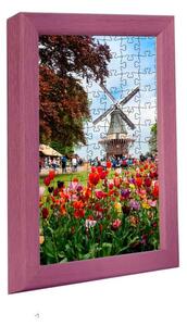 Amsterdam ramă puzzle roz