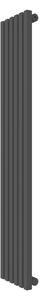 Calorifer decorativ colorat 265/1500 mm VERTICA D (include kit de instalare)-RAL 9005 MAT