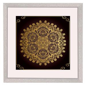 Amsterdam ramă pătrată mandala alb