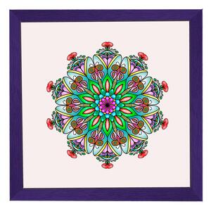 Amsterdam ramă pătrată mandala mov