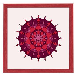 Amsterdam ramă pătrată mandala roșu
