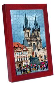 Ramă puzzle Praga vișiniu