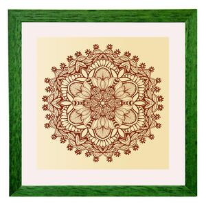 Bruxelles ramă pătrată mandala verde