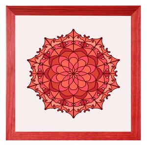 Bruxelles ramă pătrată mandala roșu