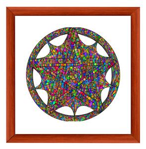 Nairobi ramă pătrată mandala maro