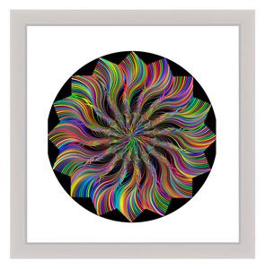 Viena ramă mandala alb