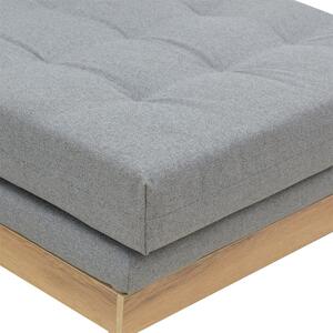 Coltar reversibil Mirabel material textil gri - lemn 250x184x100cm