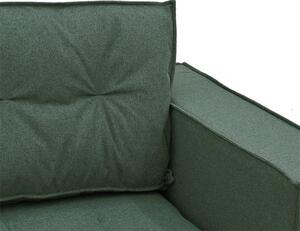 Coltar reversibil Mirabel material textil verde - lemn 250x184x100cm