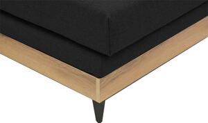 Coltar reversibil Mirabel material negru - lemn 250x184x100cm