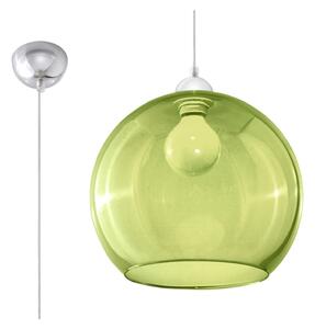Lustră verde cu abajur din sticlă ø 30 cm Bilbao – Nice Lamps