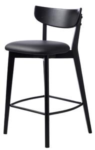 Scaun de bar negru (înălțime șezut 67 cm) Pero – Unique Furniture