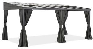 Aluminiu patio baldachin 3 x 6 m Tarragona cu perdele Garden Point antracit