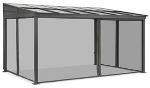 Aluminiu patio baldachin 3 x 6 m Tarragona cu plasă de țânțari Garden Point antracit