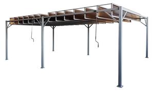 Antracit pergolă terasă Paros 3x6m Garden Point