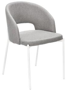 Scaun K486, gri/alb, stofa clasica/metal, 51x57x77 cm