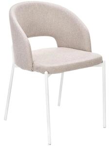 Scaun K486, bej/alb, stofa clasica/metal, 51x57x77 cm