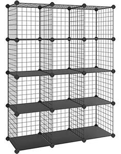 Cutie de depozitare, Songmics, Negru, 93x31x123 cm