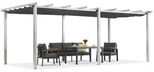 Barbados pergolă terasă 3x6 m Garden Point alb-antracit