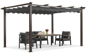 Barbados pergolă terasă 3x4 m Garden Point woodlike-antracite