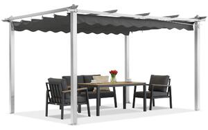 Barbados pergolă terasă 3x4 m Garden Point alb-antracit