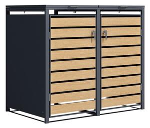 Carcasă pentru 2 coșuri de gunoi 120l sau 240l Bremen CoverTech