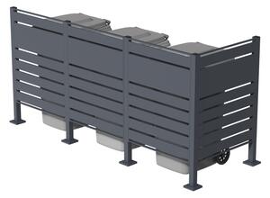 Carcasă pentru 3 coșuri de gunoi 120l sau 240l Halen CoverTech antracit