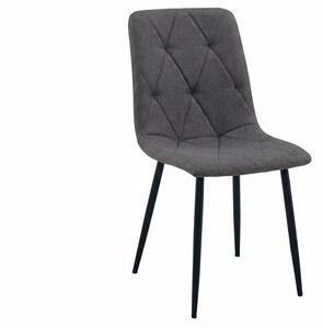 Scaun gri inchis LIBRA STONE GREY cu picioare negre
