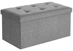 Bancuta hol cufar cu depozitare, Songmics, Gri, 76x38x38 cm