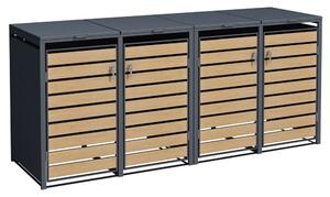 Carcasă pentru 4 coșuri de gunoi 120l sau 240l Bremen CoverTech