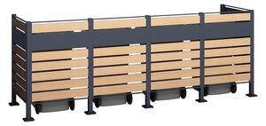 Carcasă pentru 4 pubele de 120l sau 240l Breda CoverTech