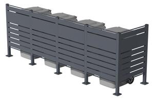 Carcasă pentru 4 pubele de 120l sau 240l Halen CoverTech antracit