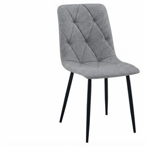 Scaun gri LIBRA PLATINUM GREY cu picioare negre