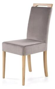 Scaun CLARION, gri/stejar auriu, stofa/lemn de fag, 42X58X97 cm