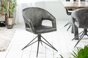 Set 2 scaune rotative Eternity cu tapiterie din catifea si picioare din metal