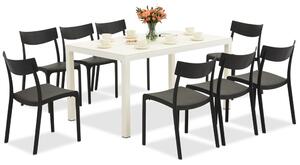 King/Provence alb și antracit set de mobilier de grădină pentru 8 persoane Bica