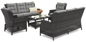 Malaga Coffee 8 antracit Garden Point set de mobilier technorattan de lux