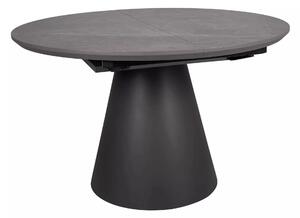 Masa extensibila ANGEL II, gri cu efect de marmura/negru, 120/160x120x