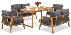 Mobilier de grădină din lemn de salcâm Mumbai Apetito 6 Garden Point