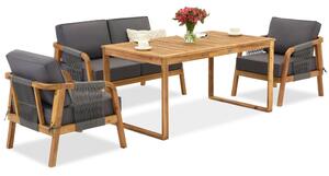 Mobilier de grădină din lemn de salcâm Mumbai Apetito 4 Garden Point